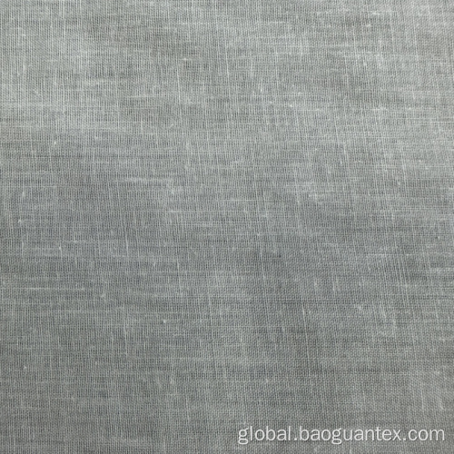 Solid Color Dyed Polyester Linen Textile for Garments